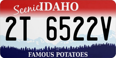 ID license plate 2T6522V