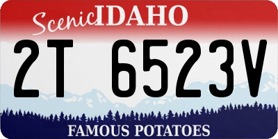 ID license plate 2T6523V
