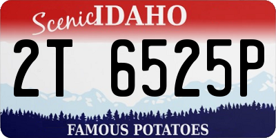 ID license plate 2T6525P
