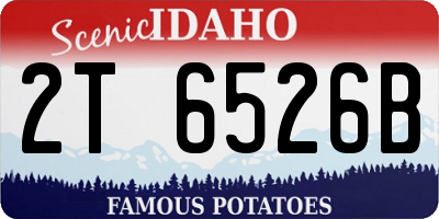 ID license plate 2T6526B