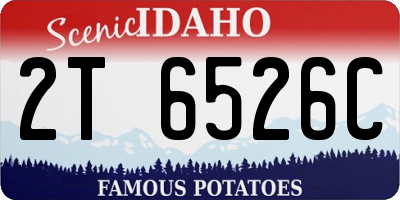 ID license plate 2T6526C