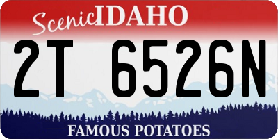 ID license plate 2T6526N