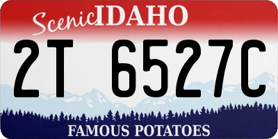 ID license plate 2T6527C