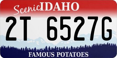 ID license plate 2T6527G