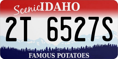 ID license plate 2T6527S
