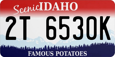 ID license plate 2T6530K