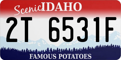 ID license plate 2T6531F