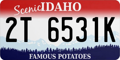 ID license plate 2T6531K
