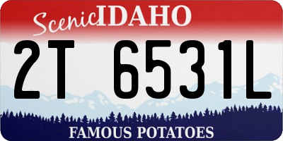 ID license plate 2T6531L