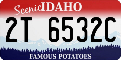 ID license plate 2T6532C