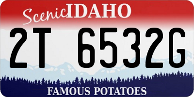 ID license plate 2T6532G