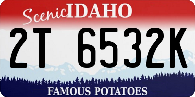 ID license plate 2T6532K