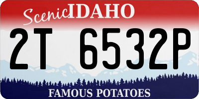 ID license plate 2T6532P