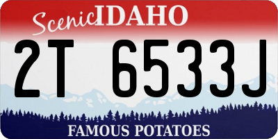 ID license plate 2T6533J
