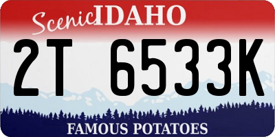 ID license plate 2T6533K