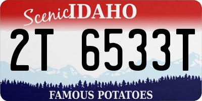ID license plate 2T6533T