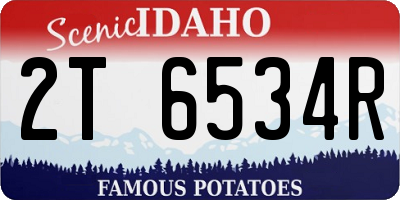 ID license plate 2T6534R