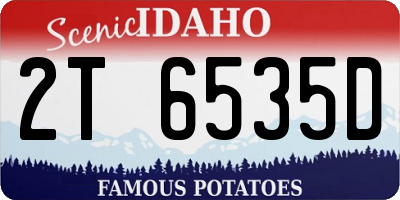 ID license plate 2T6535D