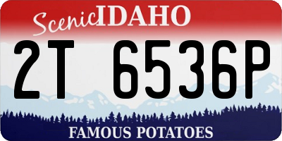 ID license plate 2T6536P