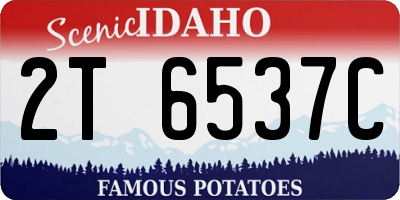 ID license plate 2T6537C