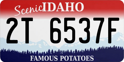 ID license plate 2T6537F