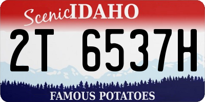 ID license plate 2T6537H