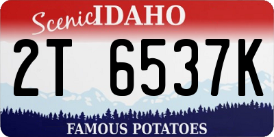 ID license plate 2T6537K