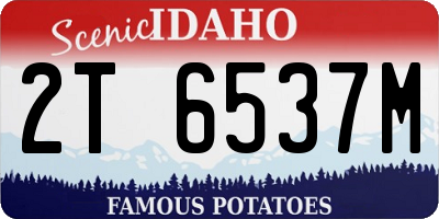 ID license plate 2T6537M
