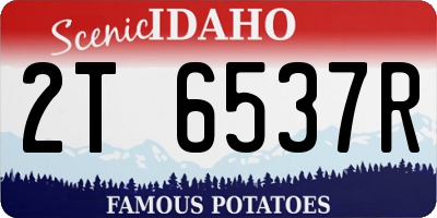 ID license plate 2T6537R