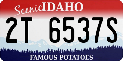 ID license plate 2T6537S