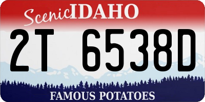ID license plate 2T6538D