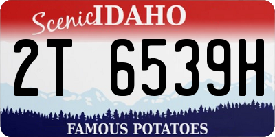 ID license plate 2T6539H