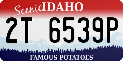 ID license plate 2T6539P