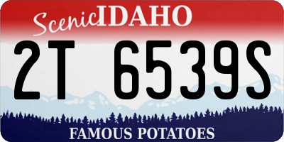 ID license plate 2T6539S