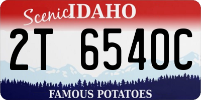 ID license plate 2T6540C
