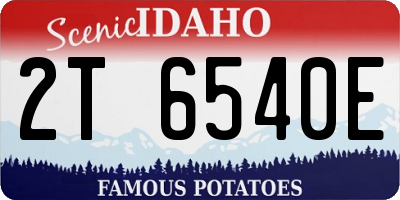 ID license plate 2T6540E