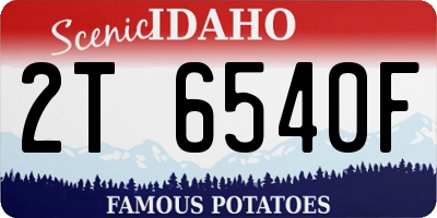 ID license plate 2T6540F