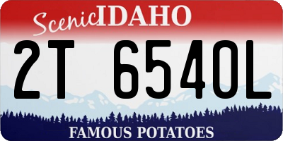 ID license plate 2T6540L