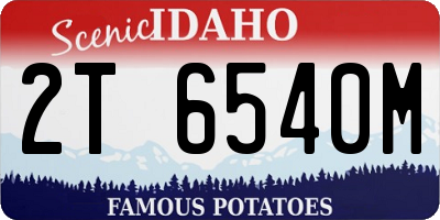ID license plate 2T6540M