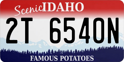 ID license plate 2T6540N