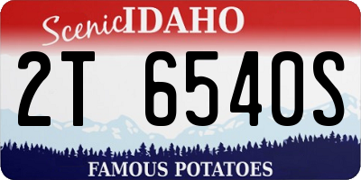 ID license plate 2T6540S