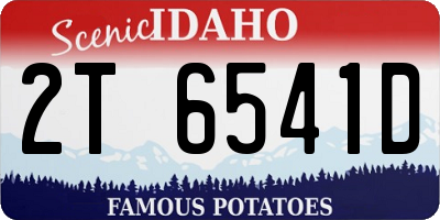 ID license plate 2T6541D