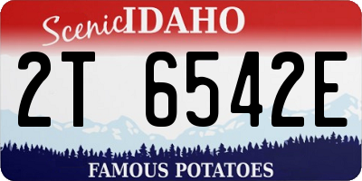 ID license plate 2T6542E