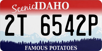 ID license plate 2T6542P