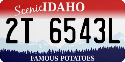 ID license plate 2T6543L
