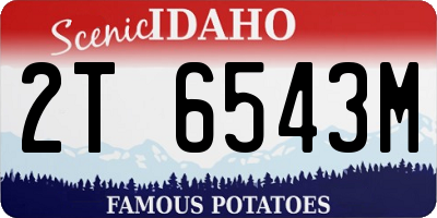 ID license plate 2T6543M