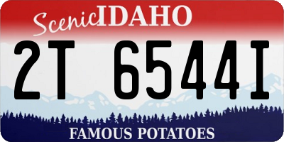 ID license plate 2T6544I