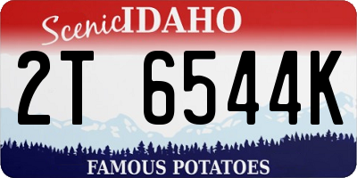 ID license plate 2T6544K