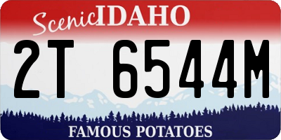 ID license plate 2T6544M