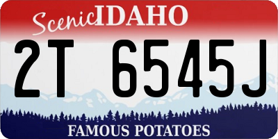 ID license plate 2T6545J